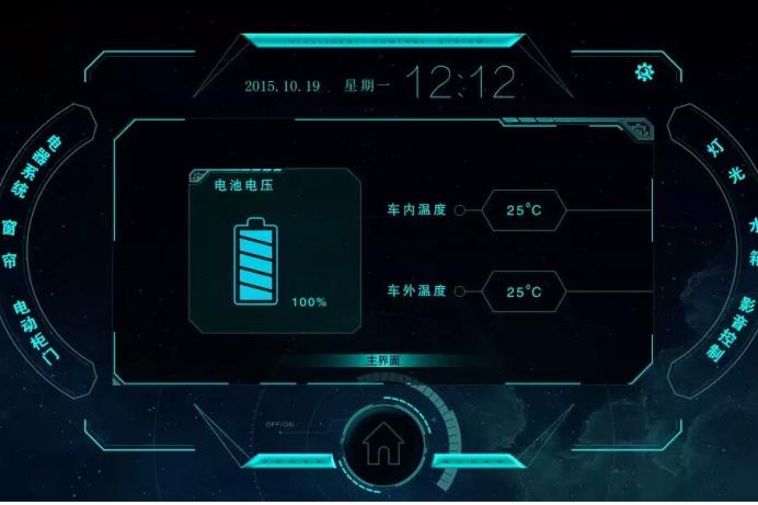 车载智能控制系统界面